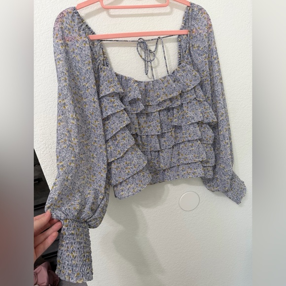 ASTR the label- Floral Ruffle Blouse - Picture 2 of 5